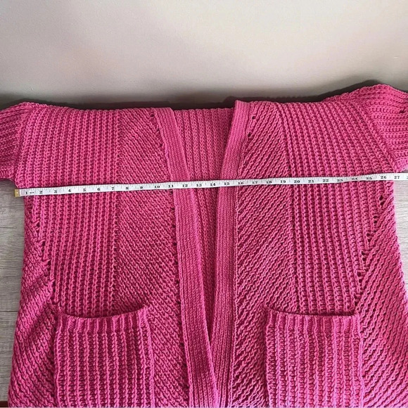 Style & Co Chenille Ribbed Trim Cardigan Sweater Size Medium - Picture 12 of 12